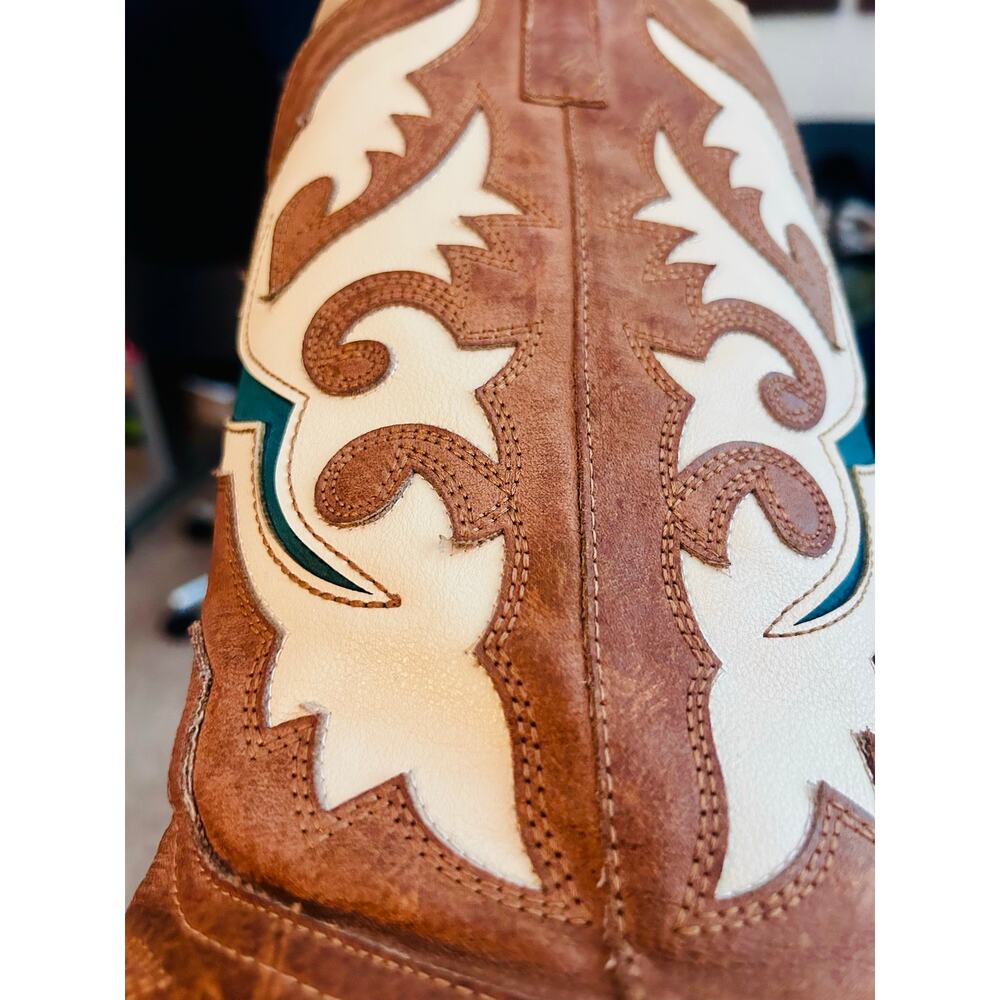 Matisse Stampede 2 Western Cowboy Boots Brown Turquoise Women’s 8.5 - Picture 10 of 16